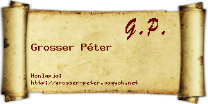 Grosser Péter névjegykártya