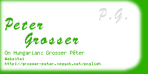 peter grosser business card